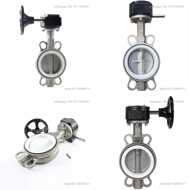 D371F-16P stainless steel manual turbine butterfly valve