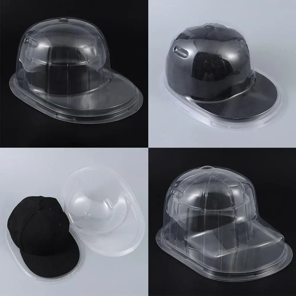New Transparent PVC Hat Storage Box Curved Brim Flat Brim Cap Organizer Box Dust-proof Portable Hat Display Case