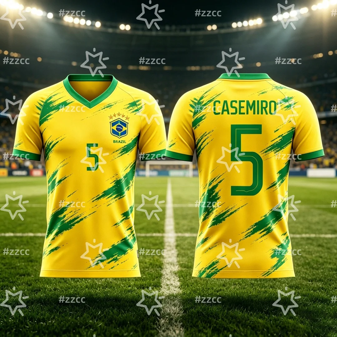 2026 Neymar Nr. 10 Fußballtrikot Brasilien Match & Training Kit Sommer Sport Herren T-Shirt Kinderbekleidung Tee Y2K Damen ﻿ – Detail 6