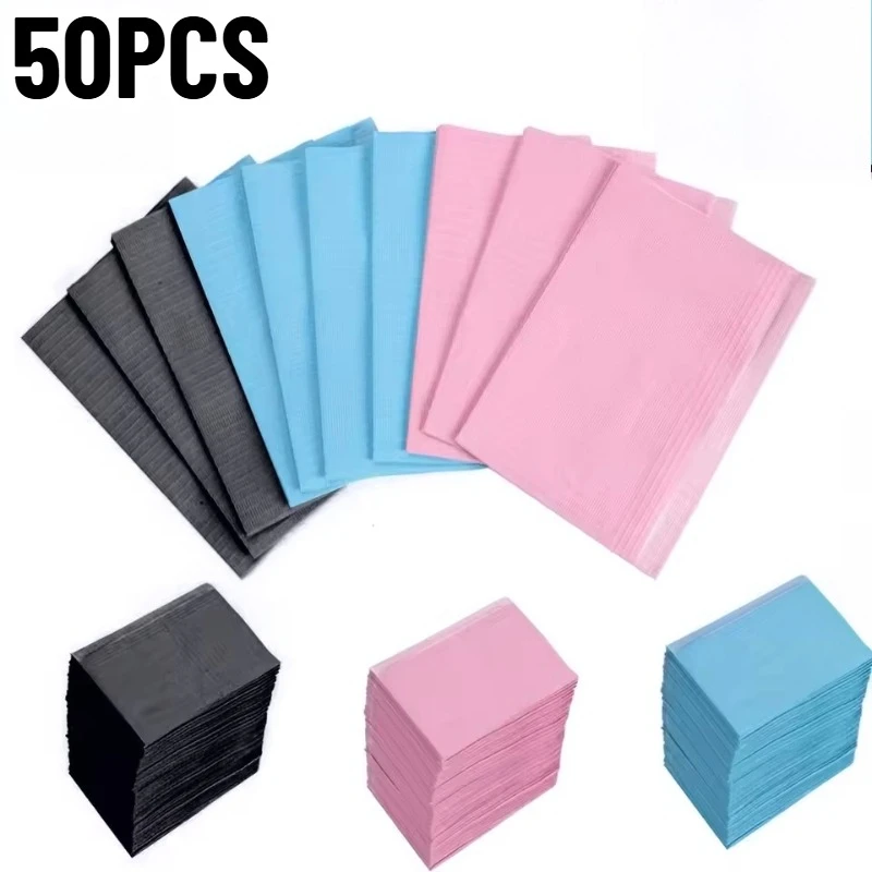 

50 шт./упак. Разноцветные многоразовые одноразовые подкладки для тату и маникюра, двухслойные водонепроницаемые, впитывающие, для очистки