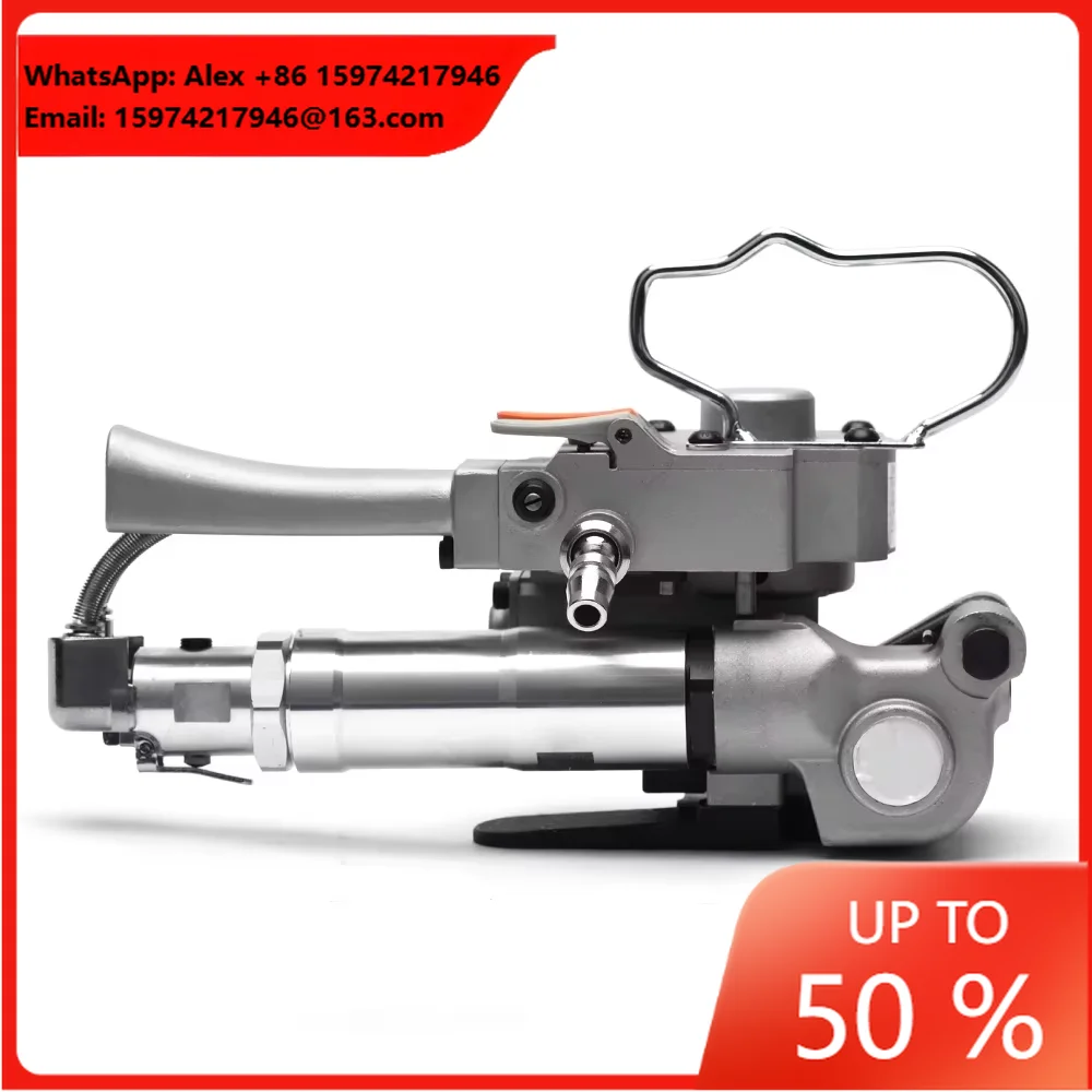 A19 A25 Pneumatic Plastic Steel Belt Baler Handheld Heat Shrinking Sealing Strapping Tool For 16/19/25mm PP PET Tape