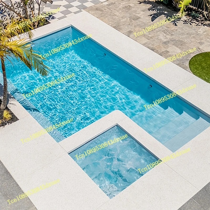 Exquisite design of prefabricated outdoor fiberglass pool shell