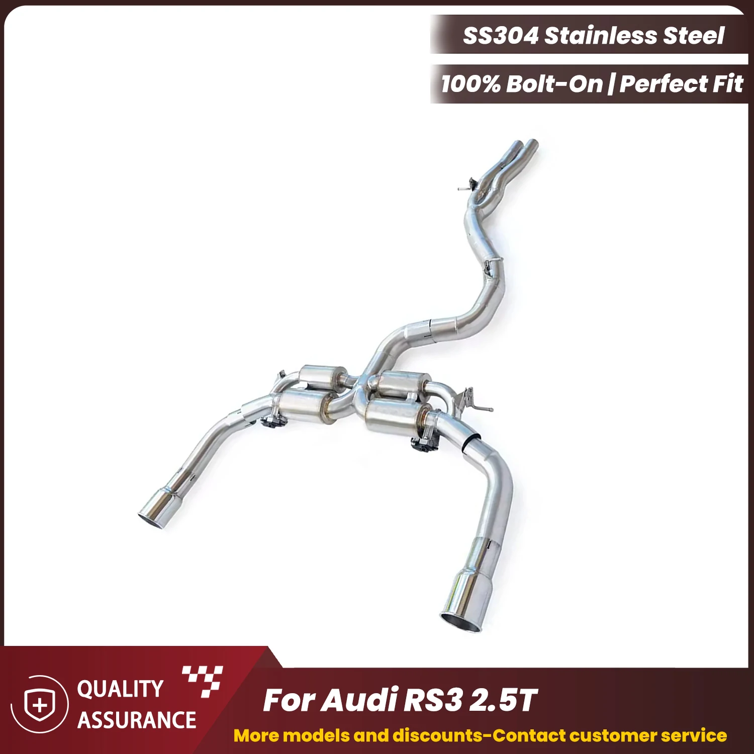 

ECCF Valvetronic Catback Exhaust For Audi RS3 2.5T Aggressive Exhaust Sound Performance Upgrade Easy Installation