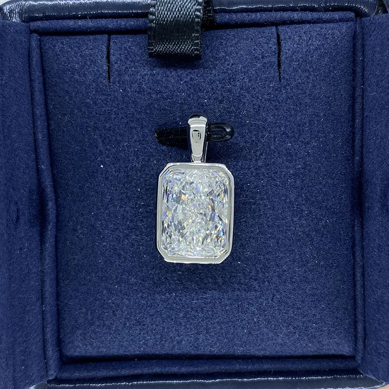 

6CT сияющая огранка IGI, кулон только с бриллиантами, белое золото 14 карат, цвет DEF VS-VVS, ювелирные изделия ручной работы с бриллиантами