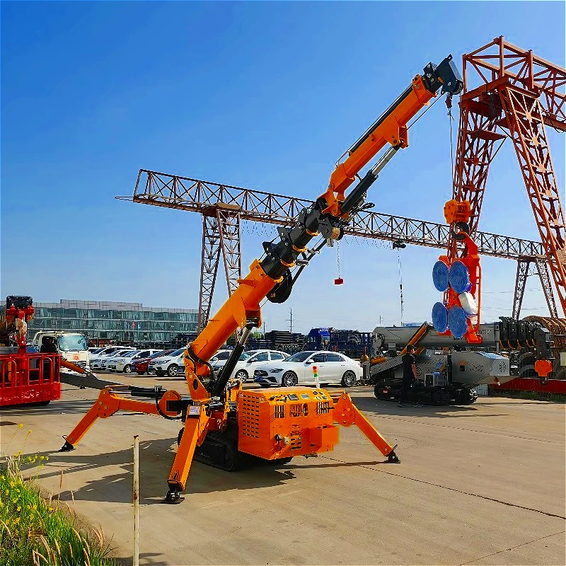 Super High Quality Track Spider Crane 3 Ton Spider Crane Lifting Height 10m Spider Crane with Articulating Arm Cheap Price Sale
