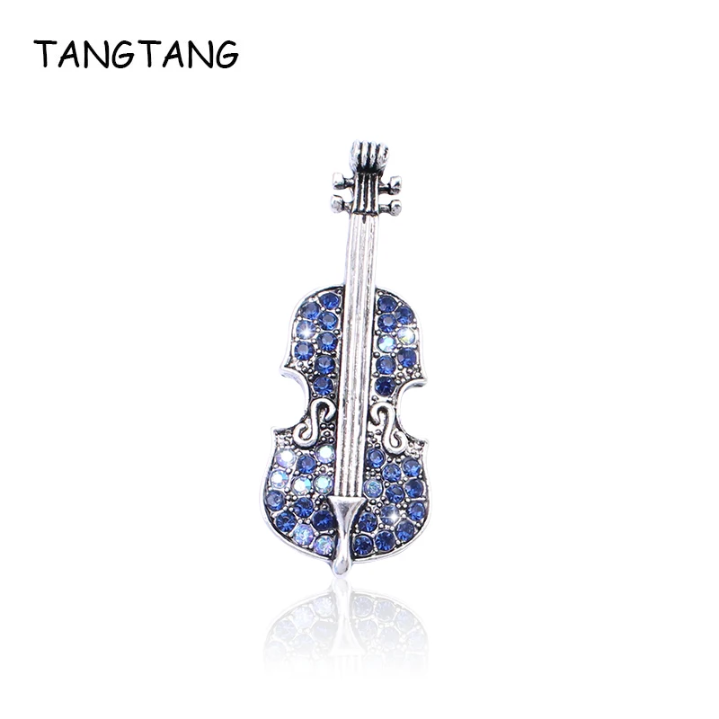 TANGTANG Cello Brooch Vintage Violin Brooch Corsage Cardigan Pin Button Fashion Elegant Clothing Accessories, Item NO.: BH8632