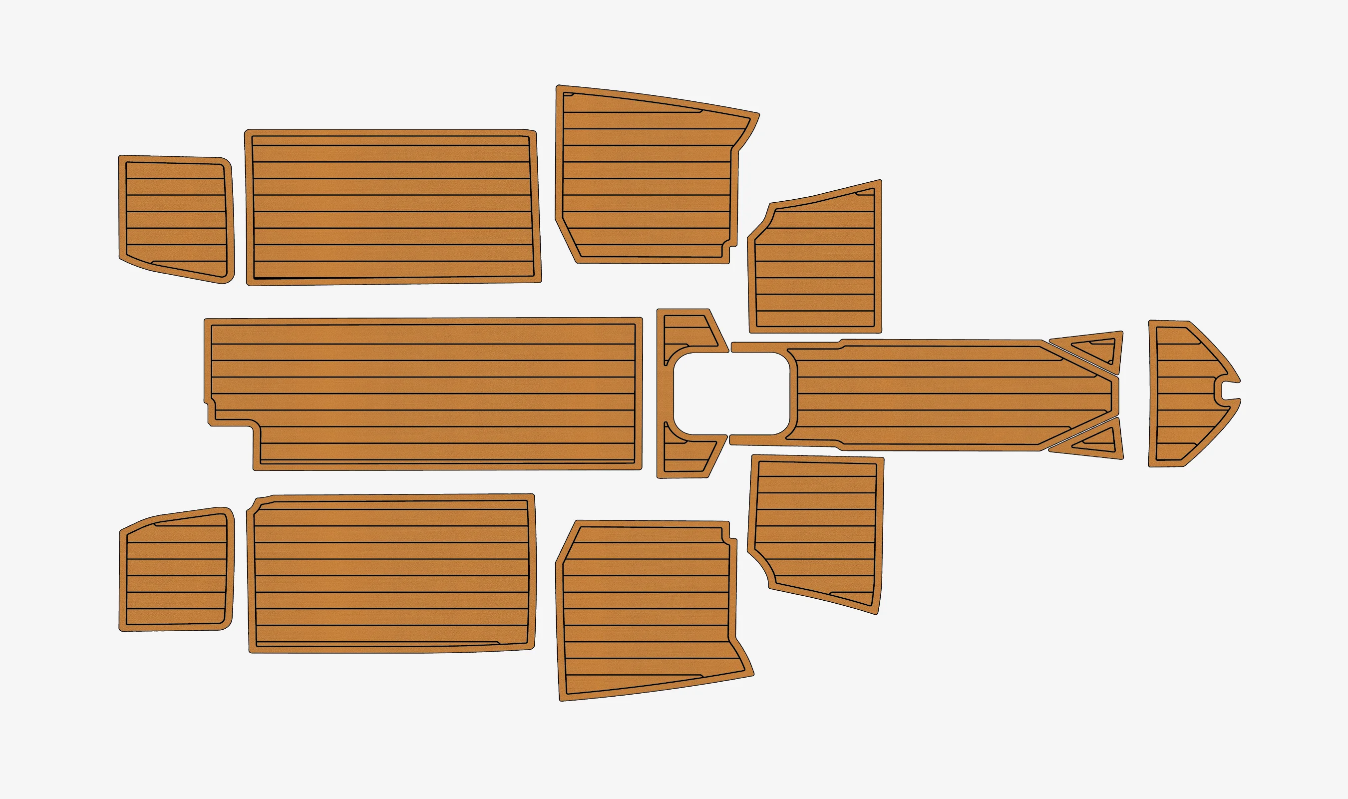 

Anti-Skid EVA Faux Teak Self-Adhesive 6mm Boat Decking Pad for Sea Ray 200 Yacht Cockpit Durable Marine Flooring