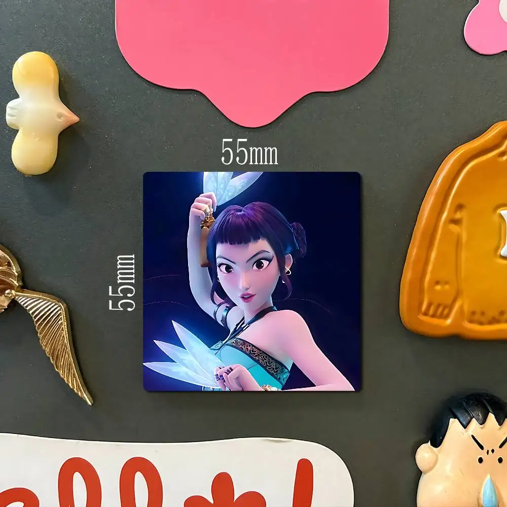 DemonS Hunters ZOEY-Y Photo Fridge Magnet Square Stickers Personalize Home Decor Souvenirs Gift