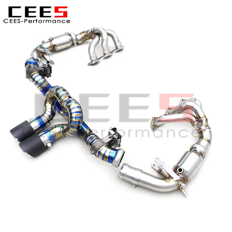 🔥CEES Valved Exhaust System for Porsche 911 992 GT3 RS 4.0L 2020-2024 Newest SUS304 with Catalyst Manifold Valvetronic Catback