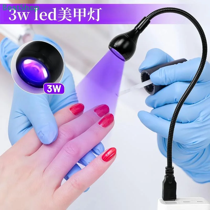 UV-licht nageldroger 6W 360 °   LED Clip Nagellamp Flexibel Bureau UV Licht Voor Gel Polish Voor Salon Thuis Dagelijks Gebruik