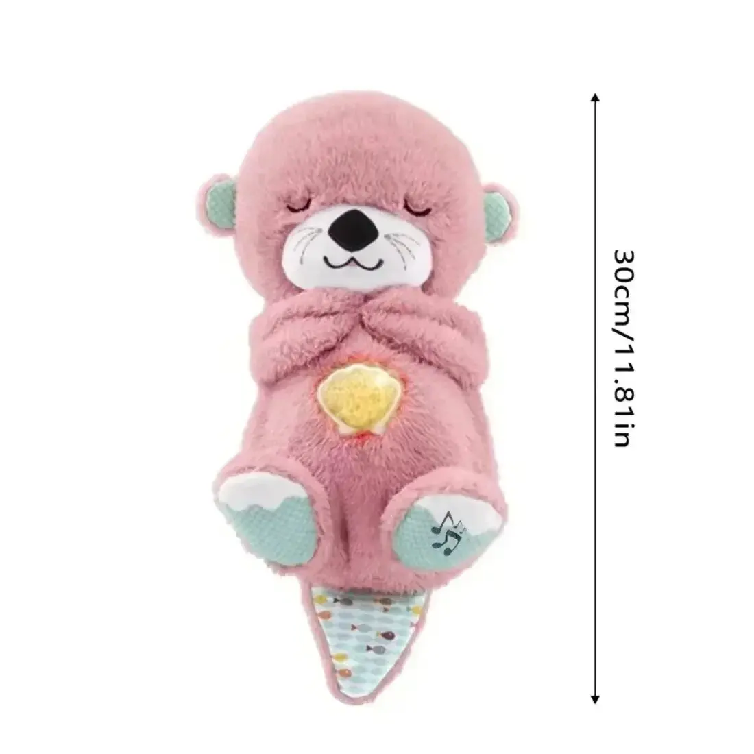 

Breathing Otter Sleep and Playmate Otter Musical Stuffed Baby Plush Toy with Light Sound Newborn Sensory Comfortable Baby Gifts