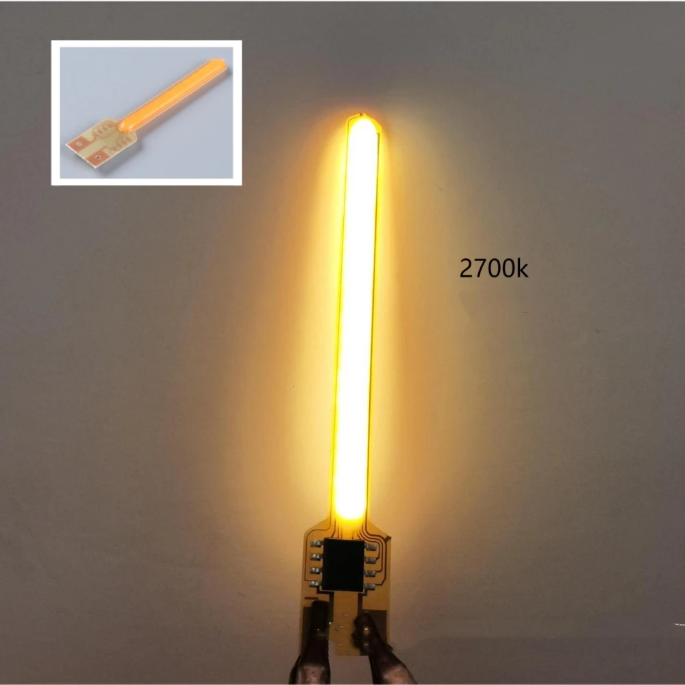 3V COB 40mm 59mm 70mm Meteorschauer Fließendes Wasser Lampe LED Filament Licht Dioden Teile mit Schnalle Kein Schweißen Nötig 2-Pin/Batterie