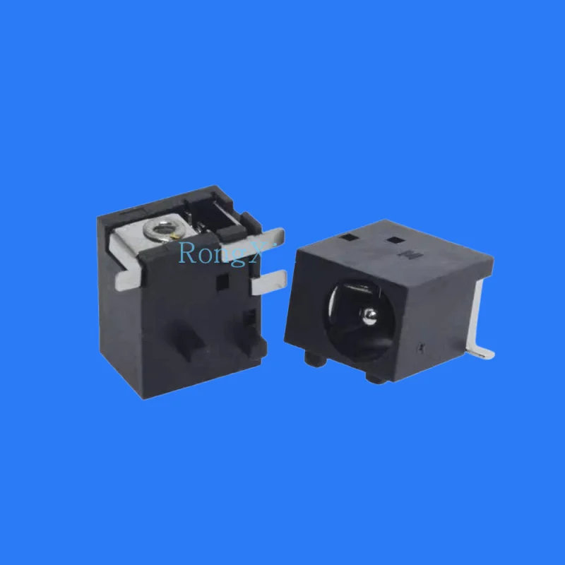 100pc/ DC-044E three-pin patch DC socket DC socket socket socket connector 2.0-pin full copper belt fixing column