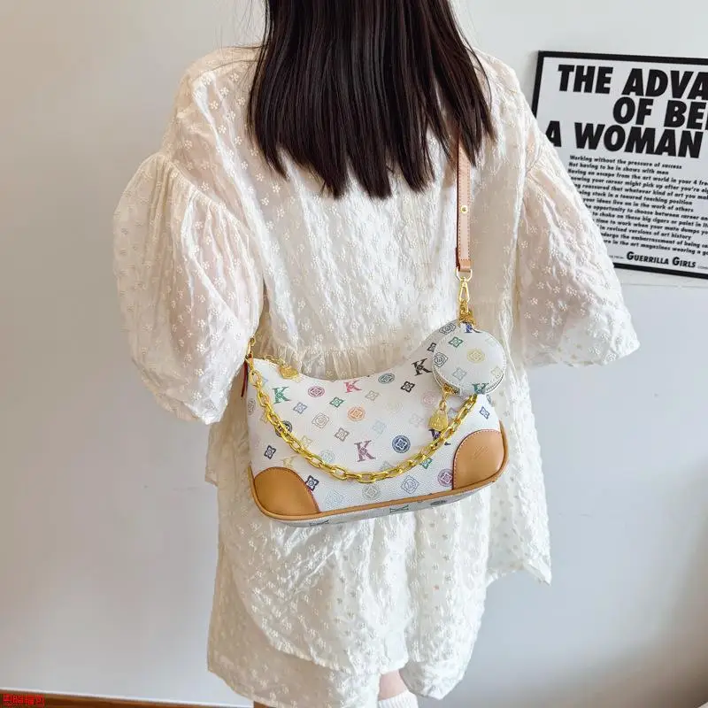 مطبوعة زلابية حقيبة سلسلة حزام تحت الإبط محفظة للنساء واسعة Crossbody حمل لوكس يوم إلى ليلة حقيبة تنوعا حقيبة كتف ​