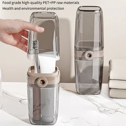 Portable Toothbrush Travel Cover Cup Bathroom Toothpaste Holder Storage Case Travel Camping Organizer Kit Toiletries Storage Box