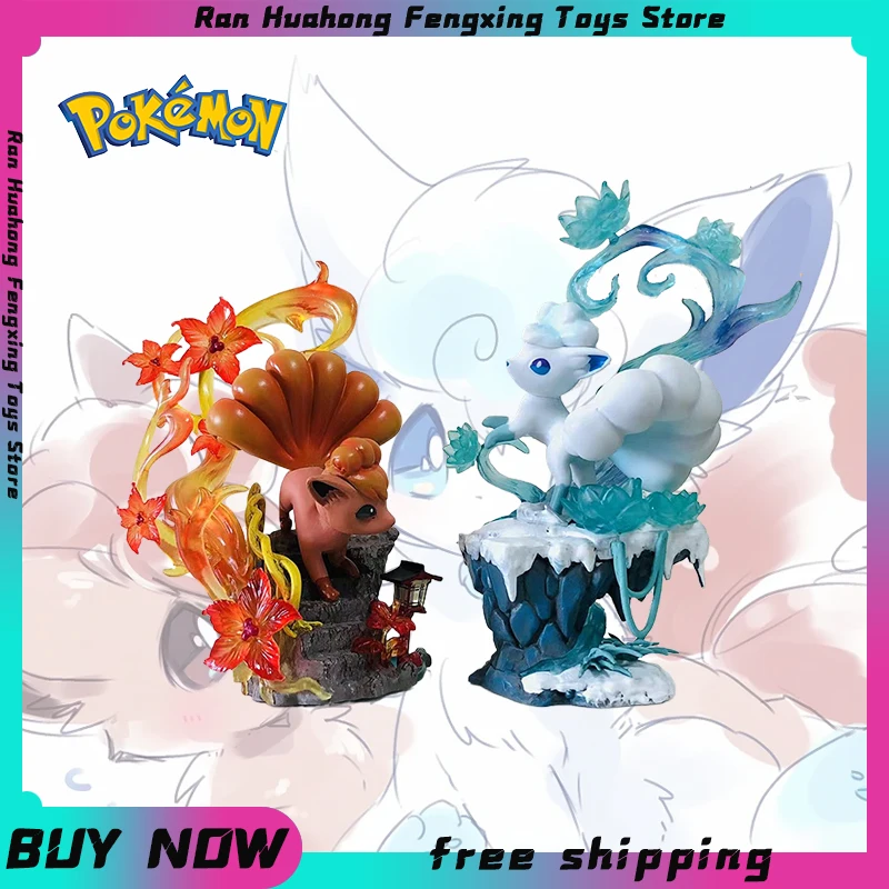 Pokemon Anime Figures Alolan Vulpix Pvc Figurine Action Figure Statue Collectible Model Decoration Ornament Toys Christmas Gift