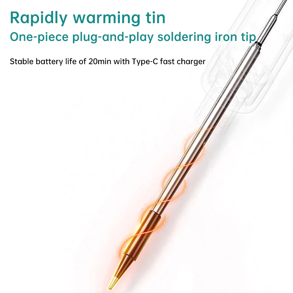 1000mAh USB LED Digital Electric Soldering Iron Kits Mini Cordless Adjustable Temperature 260-420℃ Smart Welding Solder Tool 5V - Image 3
