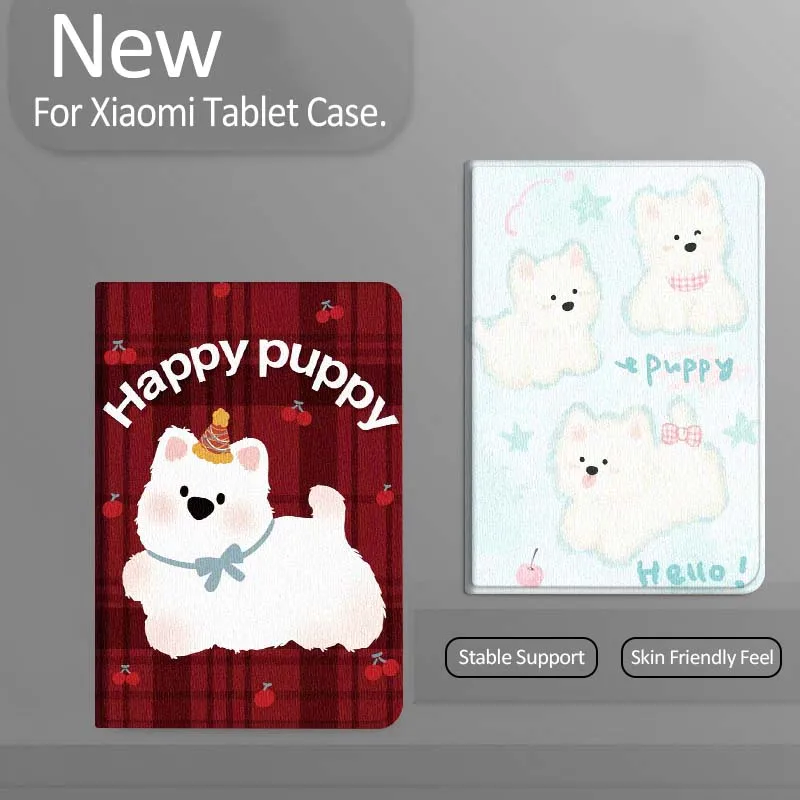 

Чехол для планшета с рисунком белого щенка для Xiaomi Redmi Mini Pad SE K 2 4 5 6 7 8 2023 2025 11 8.8 11.2 10.1 Pro