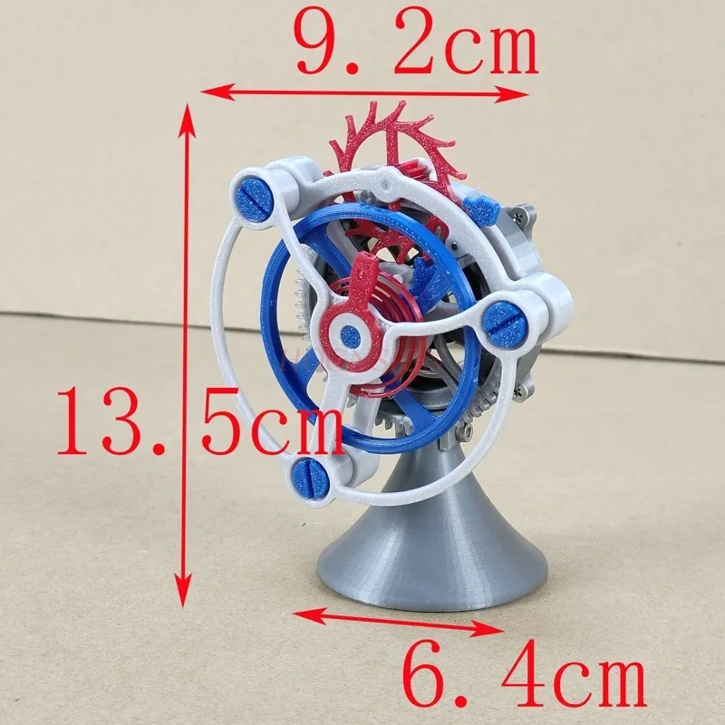 Imagem -06 - Transmissão de Engrenagem Turbilhão Modelo Mecânico Dispositivo de Poder de Relógio Impressão 3d Estrutura de Explosão Rotativa Brinquedo de Descompressão