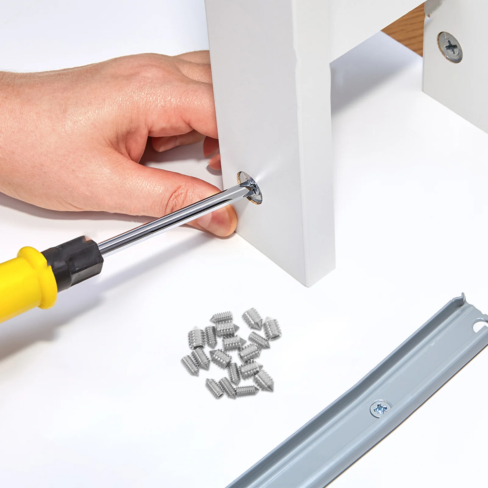 

20Pcs Bathroom Towel Hanger Screws Easy Installation Robust Structure Space Saving Bathroom Kitchen Hardware Anchor Towel Ring