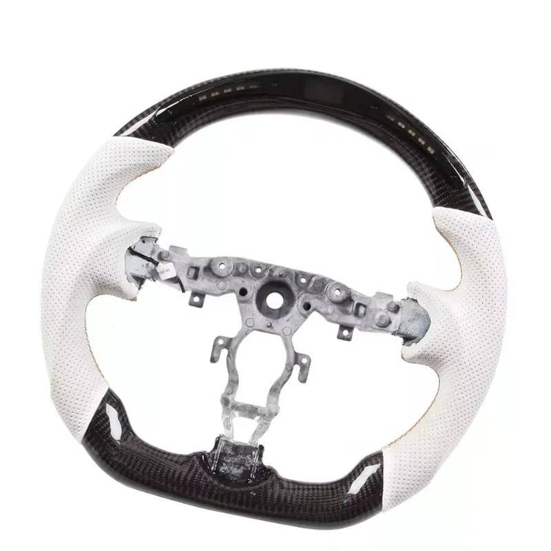 Custom LED Racing Carbon Fiber Steering Wheel Classic Off Road Car Mod Parts