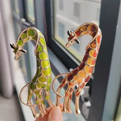 New European and American fashion creative cartoon personality fun alloy dripping animal accessories giraffe pin brooch