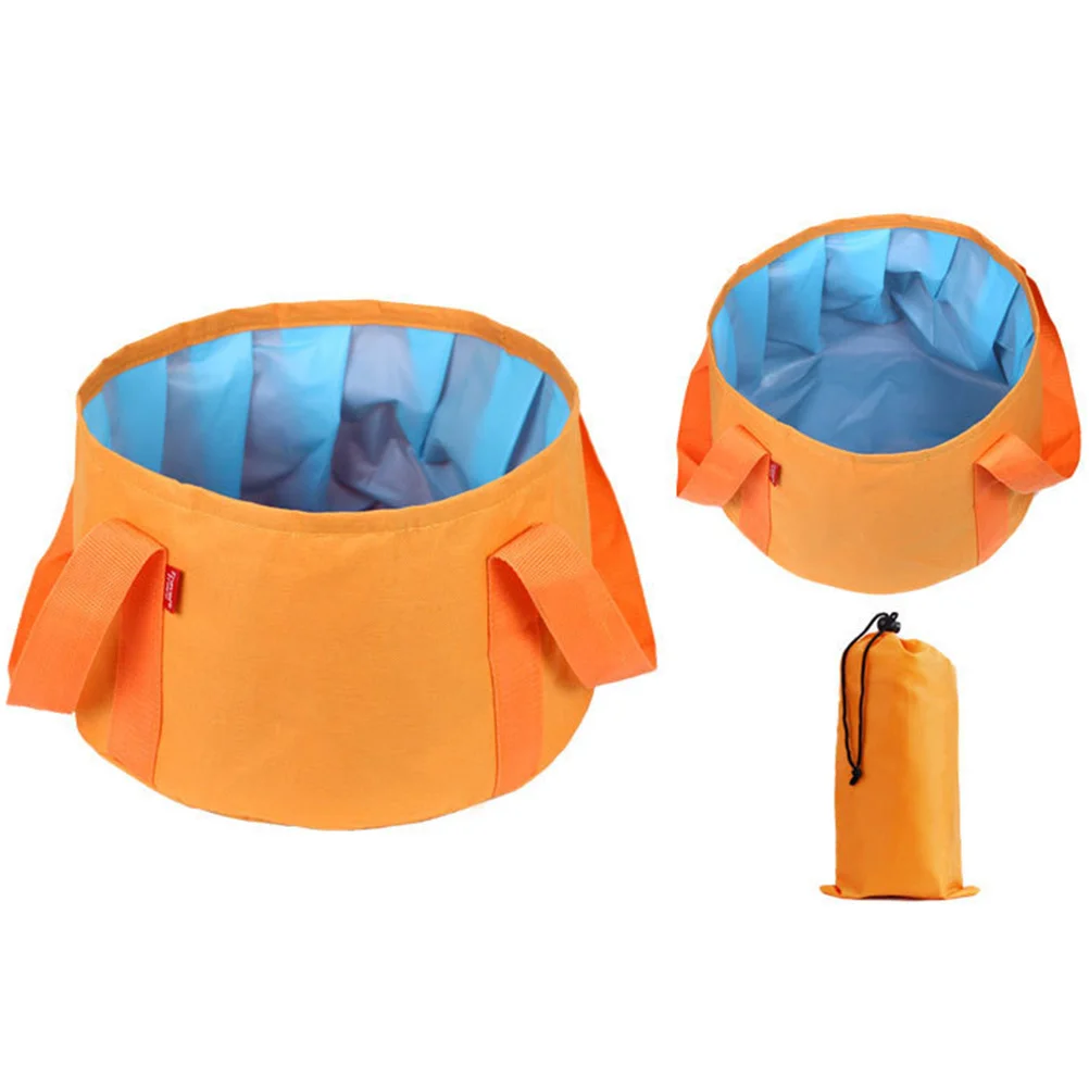 2 قطعة مغسلة قابلة للطي المحمولة 4.5L مقبض مريح مقاوم للماء للتخييم التنزه الصيد الرياضة في الهواء الطلق حوض قابل للضغط