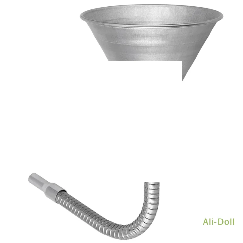 

Metal Oil Funnel with Strainer - Long Neck Spout Funnel for Automotive Oils & Fuels, Filter Screen for Impurity Removal
