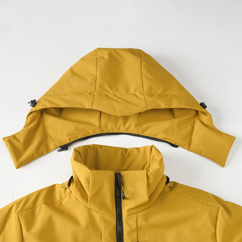 LNGXO Mantel Musim Dingin Wanita Pria Jaket Bulu Hangat Tahan Air Tahan Angin Uniseks Mendaki Berkemah Ski Mendaki Jaket