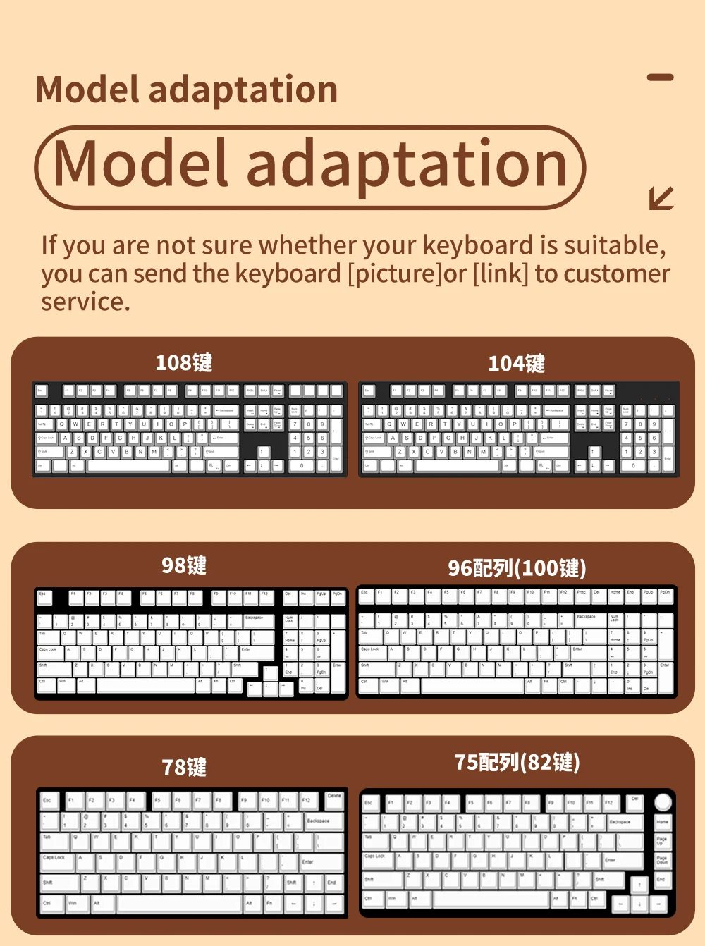 Juego de teclas de altura OEM de Material PBT de perfil MOA 140 para teclado mecánico MX para jugar