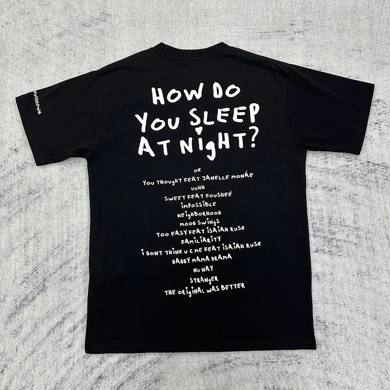 Oversize Half Sleeve T-Shirt Metal Print Loose Fit round Neck Short Sleeve Tee Streetwear Youth  Summer Fashion T-Shirt
