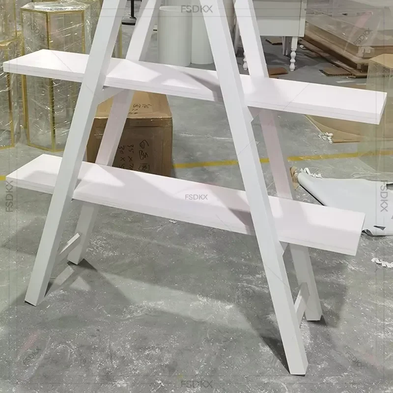 Modern PVC Glass Display Shelves Candle Shelf Arch Party Backdrop for Event Props