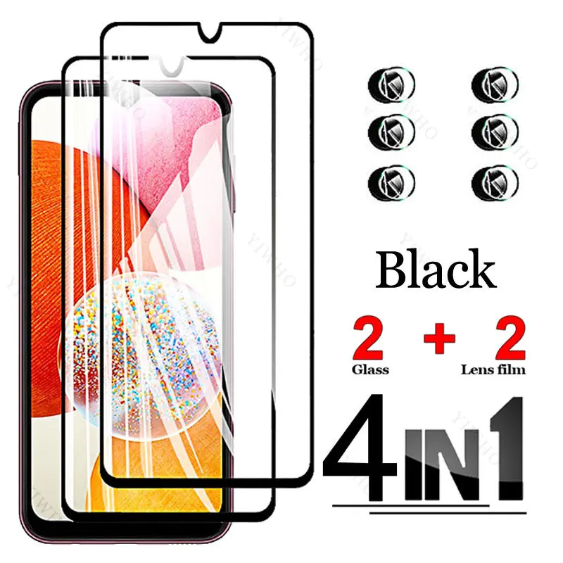 Full Cover Tempered Glass for Samsung Galaxy A14 4G Screen Protectors Camera Lens Films for Samsung A 14 Mobile Phone Protective