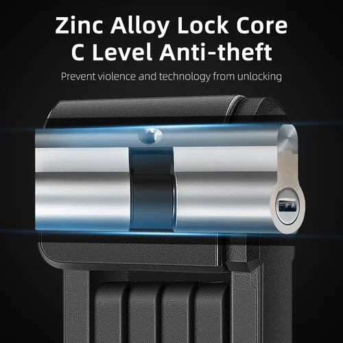 Imagen 2 del producto WEST BIKING-candado plegable para bicicleta, candado de seguridad antirrobo para ciclismo, accesorios para bicicleta de montaña y carretera, candado de cadena para bicicleta eléctrica