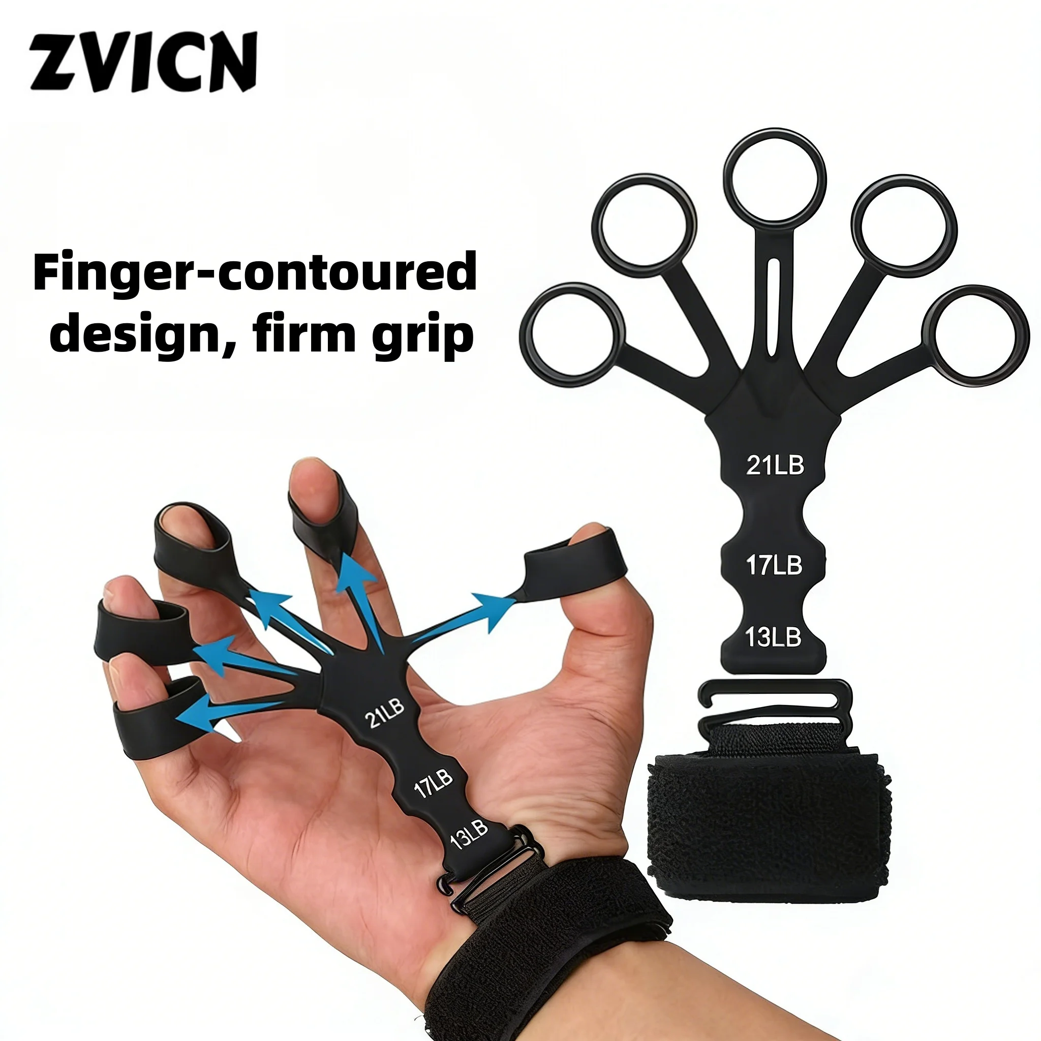 Finger Trainer Five Finger Rehabilitation Device Wrist Therapy Tool Silicone Grip Strength Enhancer Hand Grip Extender