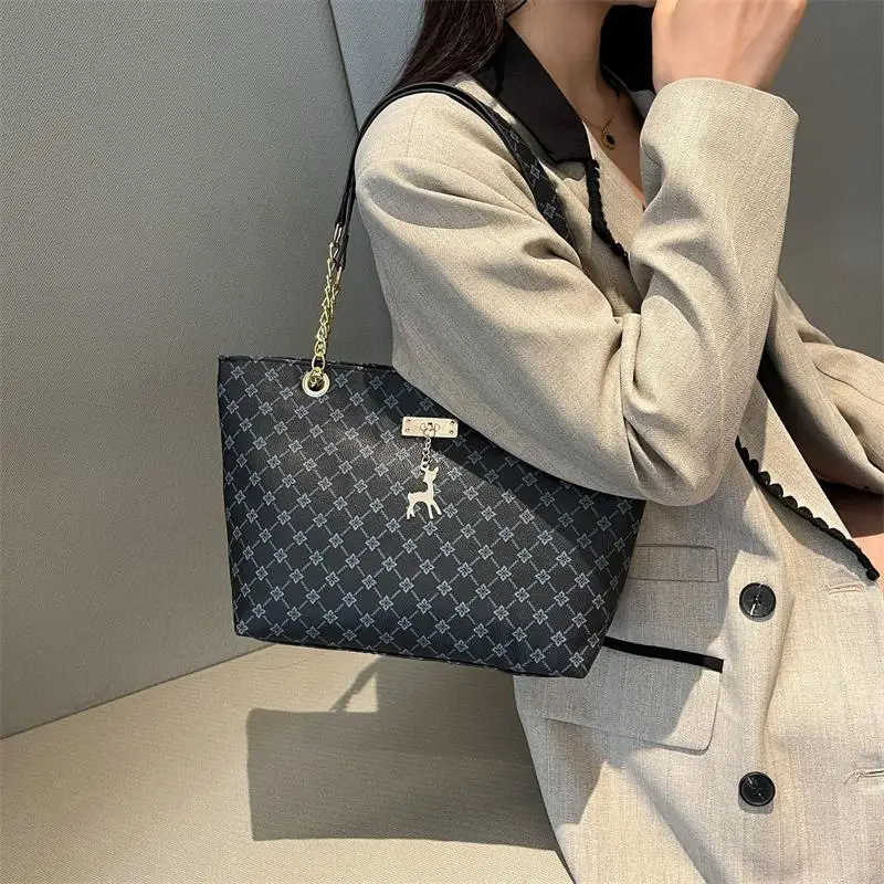 حقيبة حمل نسائية متفوقة بطباعة ريترو، حقيبة يد عصرية، حقيبة سفر عالية السعة، حقيبة لاب توب، محفظة للسيدات، هدية مثالية