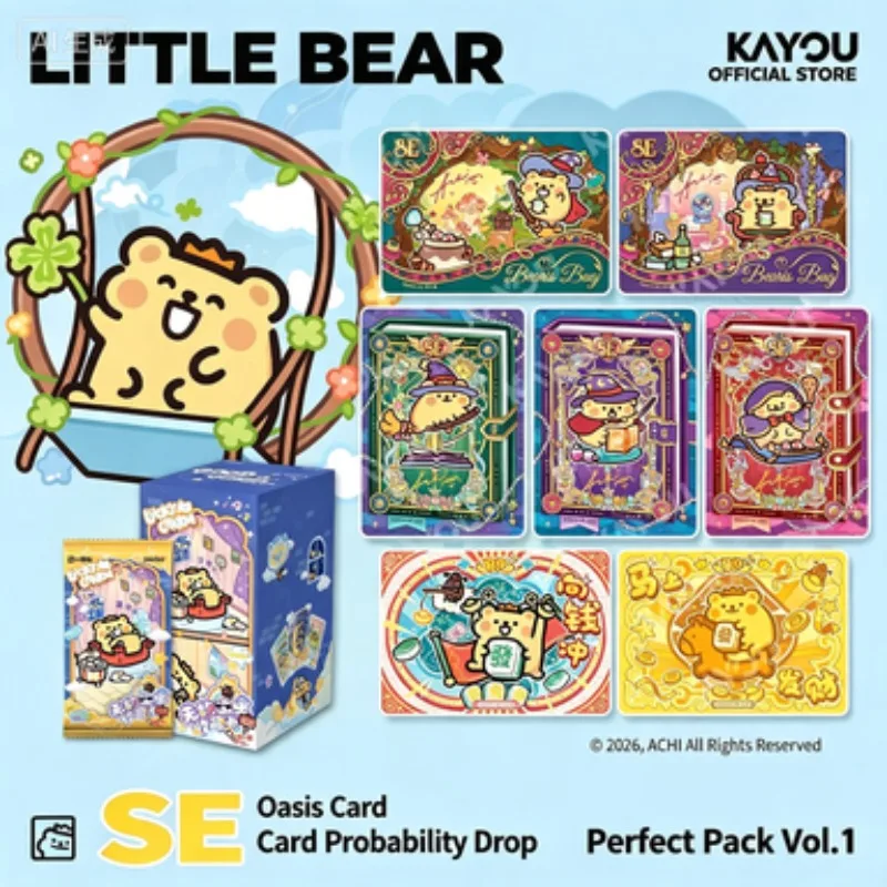 KAYOU Bearis Bug Lucky Charm Collectible Cards Perfect Pack Vol.1 Cute Cartoon SE Oasis Rare Trading Cards Collection Hobby Gift