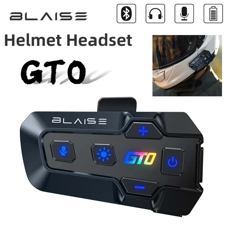 BLAISE Motorcycle Helmet Headset GT0 Wireless Waterproof Earphone Bluetooth 5.3 MP3 Music Player Super Long Standby