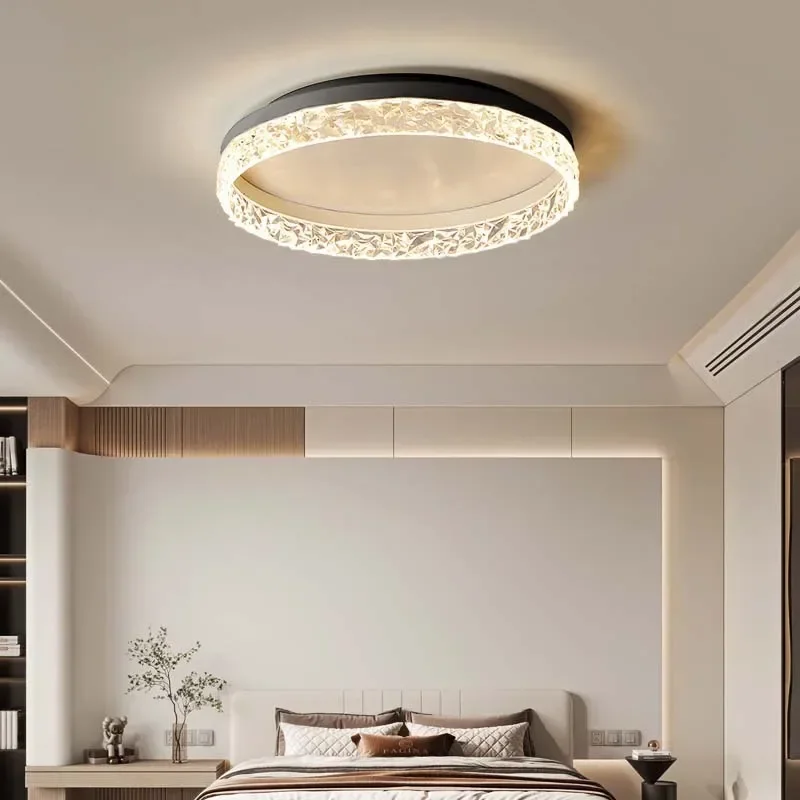 

Nordic light luxury bedroom circular ceiling light LED modern simple warm romantic restaurant bedroom decoration lighting