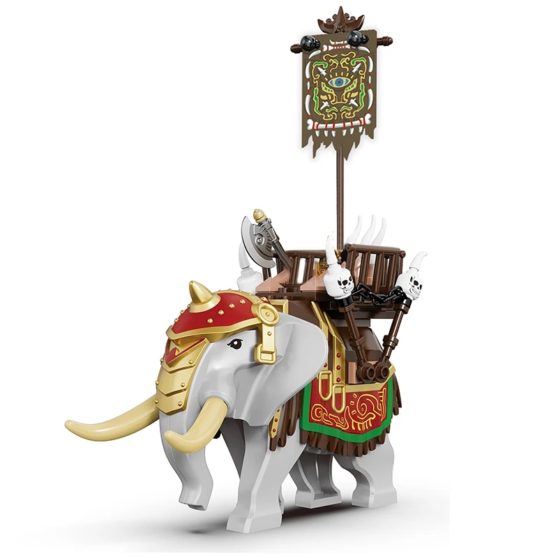 MOC Medieval Middle Ages southern barbarians elephants Action Figures Building Blocks Bricks kids Toys gifts