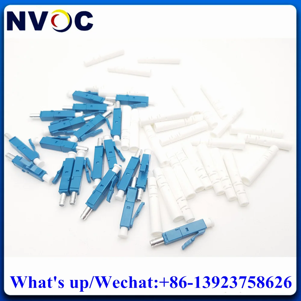 40Pcs LC SX SM 2.0 Connectors,LCUPC Single Mode SM Simplex 0.9/2.0/3.0mm Fiber Optical Connector with Ceramic Ferrule Patch Cord