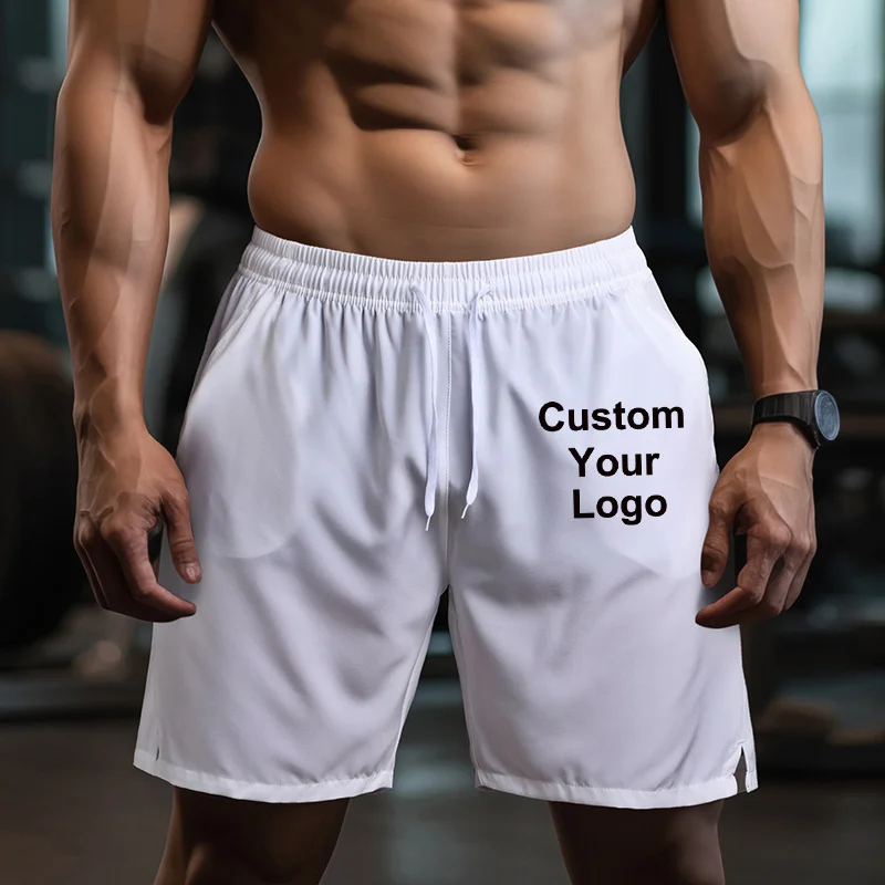 New Mens Custom Your Logo High Quality Summer Shorts Outdoor Jogging Shorts Workout Training Short Pants