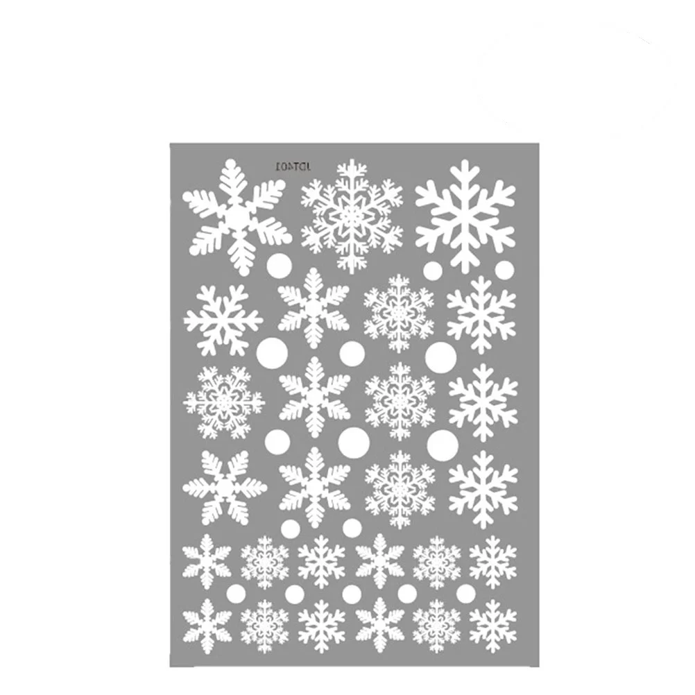 

5 Pcs Snowflake Wall Stickers Decals for Window Door Smooth Surface Decor Removable Holiday nament