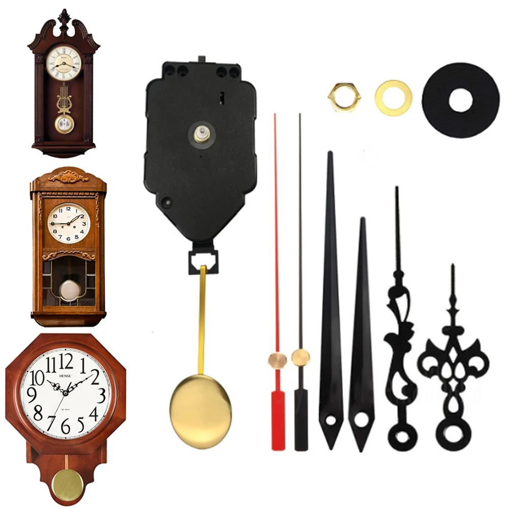 1 Set Wall Clock Movement Mechanism Parts Hanging Quartz Pendulum Clock DIY Repair Parts With Needles 12mm-Shaft Home Decor