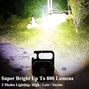 مصباح يدوي LED صغير COB ، ضوء سلسلة مفاتيح فائق السطوع ، مصباح جيب للتخييم في حالات الطوارئ في الهواء الطلق ، فتاحة زجاجات ، يسهل حملها أعلى 10 مبيعات أفخم القضيب - No4