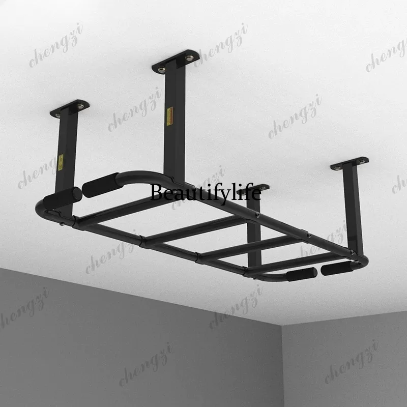 Ceiling climbing aerial ladder, pull-up rack, ceiling and home fitness single-double bar rack rack
