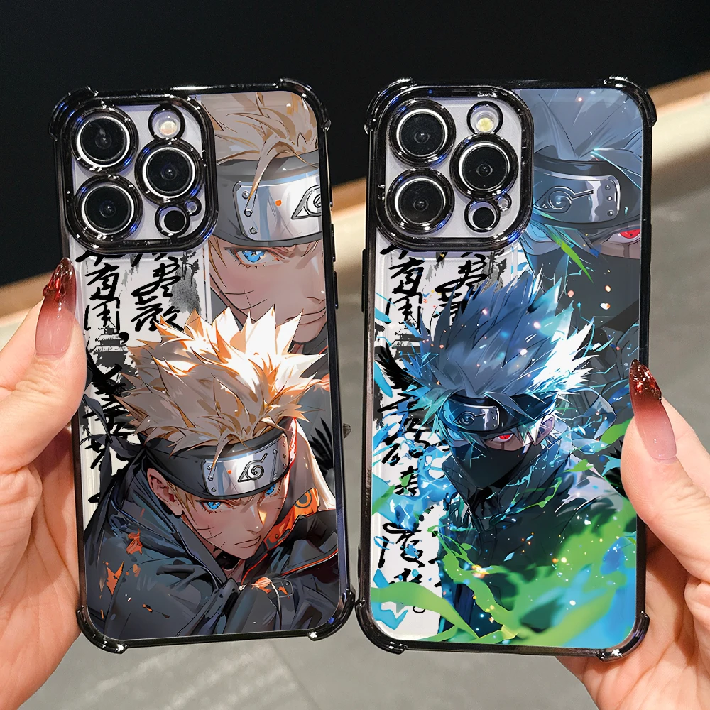 NARUTOs Kakashs Sasukes Phone Case for Samsung Galaxy A57 A56 A55 A54 A53 A52 A37 A36 A16 A06 4G 5G Anti-drop Transparent Cover