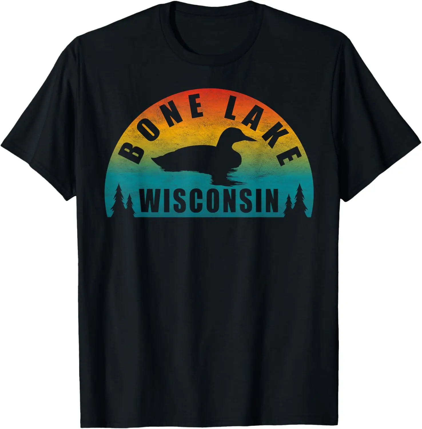 

Bone Lake Northern Wisconsin Sunset Loon T-Shirt
