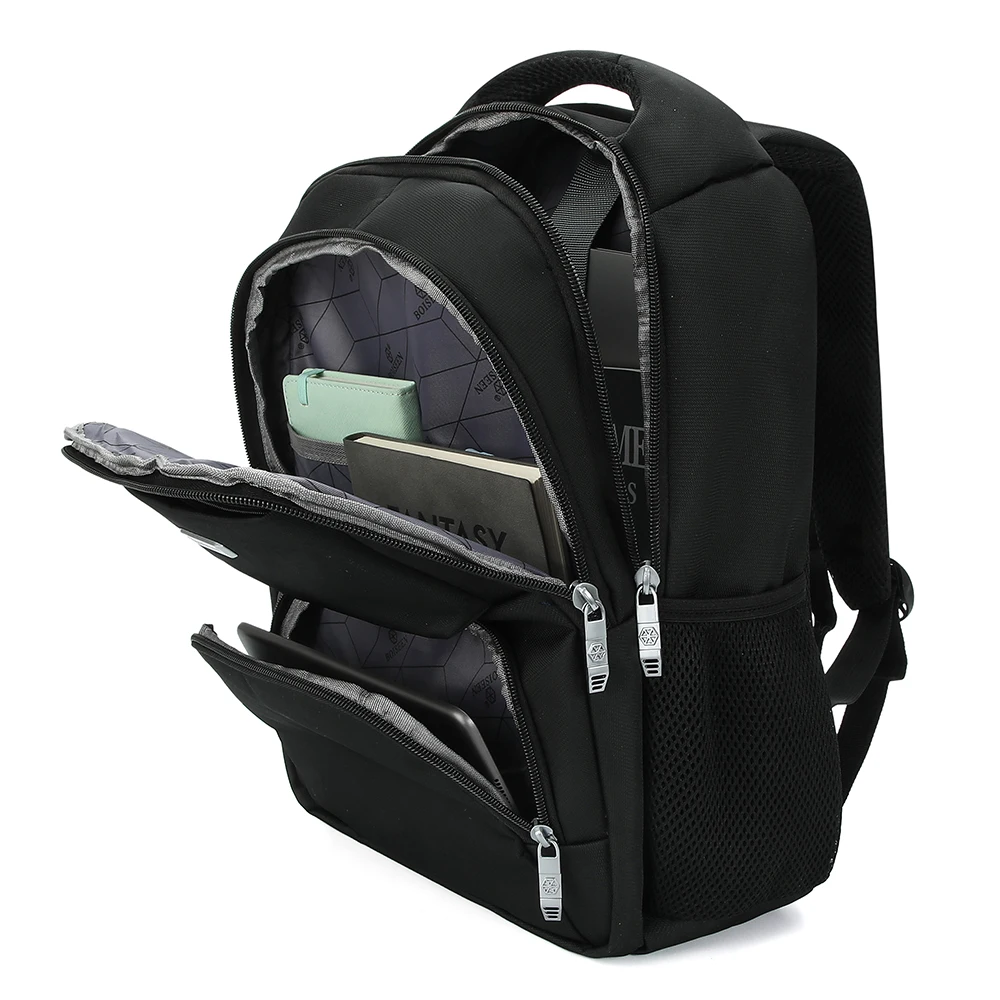 1Pcs【Extra Large Capacity】Multifunctional Business Travel Backpack with Scientific Compartment Design: Main Bag + Left Compartment + Side Pockets, Includes Laptop Compartment, Breathable Back Panel, Commuting and School Essential