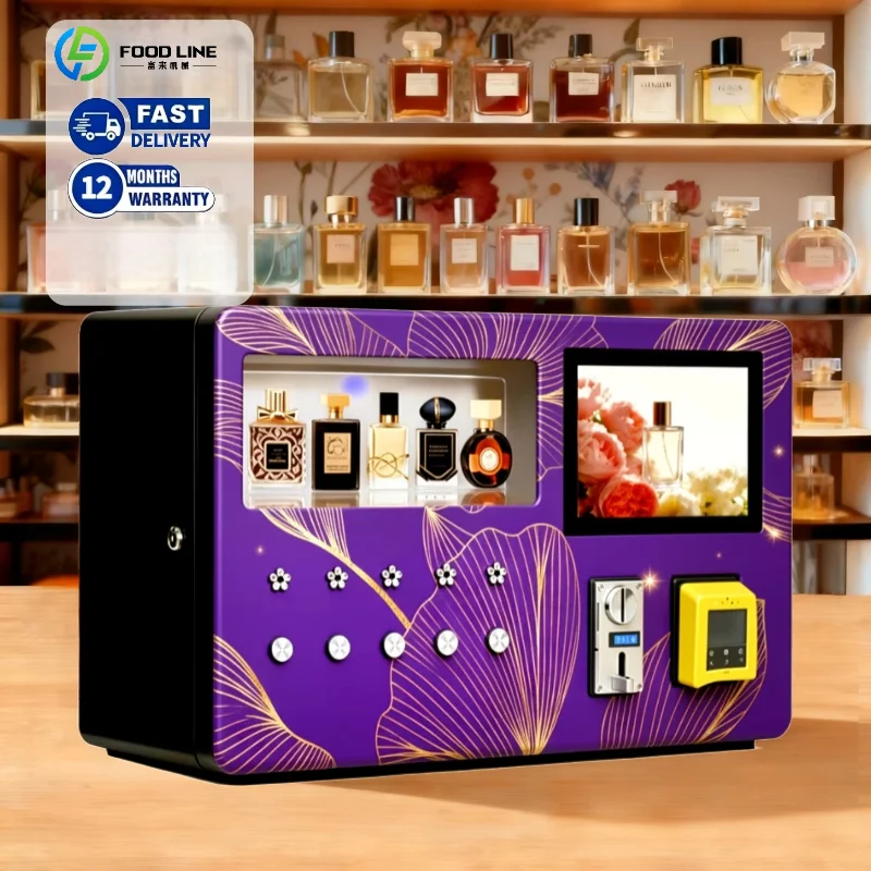 

Customized Wall-Mounted Perfume Vending Machine Touch Screen Advertising Multi-Payment Credit Card Cashless Sample Equipment